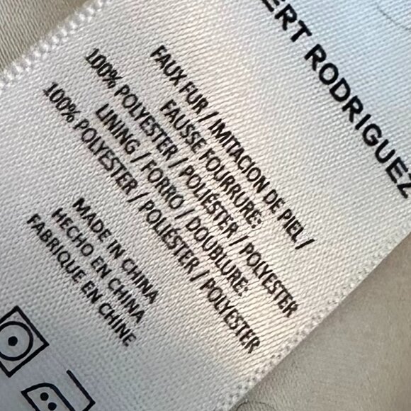 Robert Rodriguez Long-Length Shaggy Faux Fur Coat Cream Jacket Teddy Size XS - Picture 14 of 15